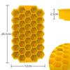 Honeycomb Ice Cube Tray Reusable Silicone Ice Cube Mold BPA Free Ice Maker with Removable Lid for Easy Release