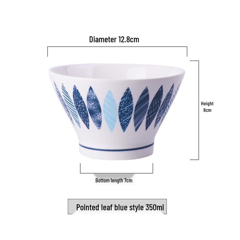 Korean-Style Japanese Ceramic Bowl: High-Foot Conical Design, Creative and Thickened for Safe Use