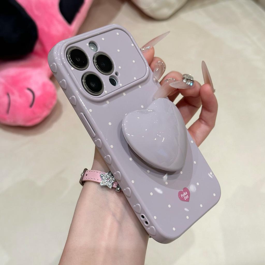 Fun Love Bracket Is Suitable for Apple 11promax Mobile Phone Case Bubble Heart 11/11 Cartoon Fresh 11plus