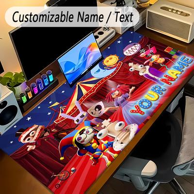 Covoraș Mare pentru MouseThe Amazing Digital Circus Text cu Nume Personalizat Covoraș Personalizat pentru Birou Covoraș Antiderapant pentru Gaming