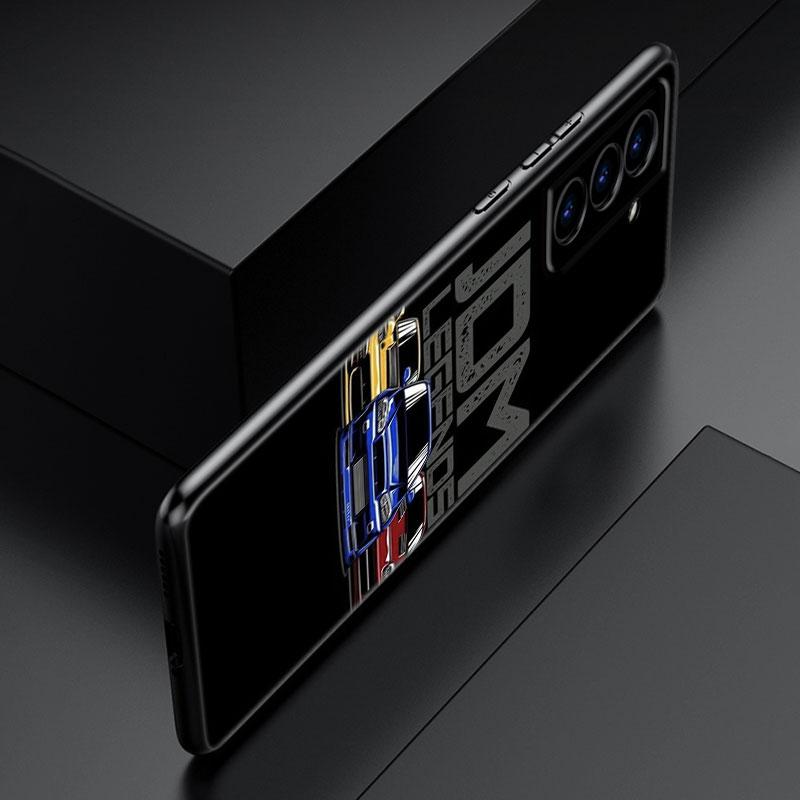 Sports Car JDM Drift Phone Case For Samsung Galaxy S20 S21 FE S22 Ultra S10 Lite S10E S9 S8 Plus S7 Edge Soft TPU Black Cover