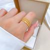 Real Gold Minimalist Fengsen Ring Opening Adjustable Simple Jewelry Japanese Ring Couple Ring