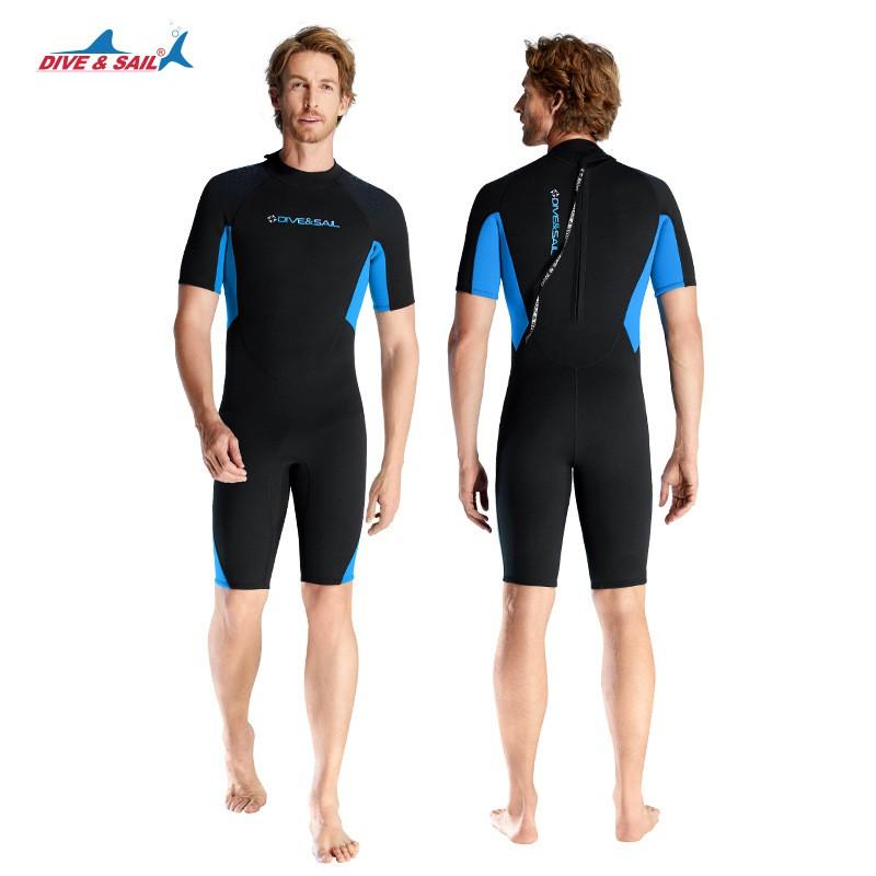 3mm Neoprene Shorty Wetsuit Men Women Warm Dive Snorkel Surf Swim Suit