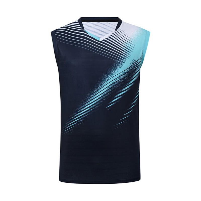 Mens Sleeveless Badminton Set Quick-Dry Vest Shorts Sport Training Outfit