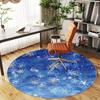 1pc Snowflake Winter Round Chair mat Area Rug - Non-Slip, Floor Mat for Office, Bedroom, and Indoor Decor c1125633
