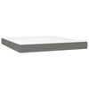 Box Spring Bed with Mattress Dark Gray 180x200 cm Fabric