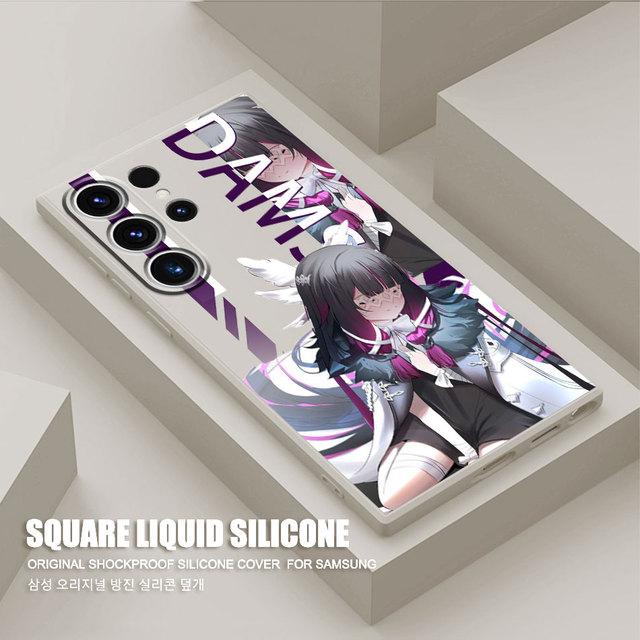 Capa Quadrada Líquida Para Samsung Galaxy Note 20 Ultra Note 10 Plus 8 9 S20 S22 S23 Ultra S21 Luxo Genshin Impac Peoples