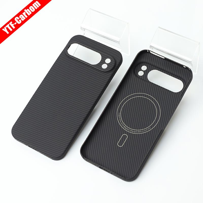 YTF-Carbon Carbon fiber case for Google Pixel 9 Pro XL Anti-fall Aramid Fiber case Design Pixel 9 cover Thin and light Magnetic