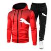 Men's Polka Dot Zipper Hoodie & Jogger Set, 2025 Trend