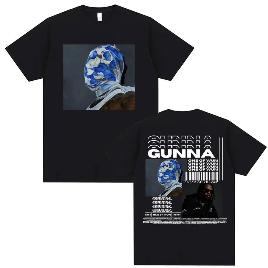 Rapper Gunna T-shirt Merch Album Wun Moda Pop Hip Hop T-shirt Unisex Donna Cotone Alta Qualità T-shirt Oversize