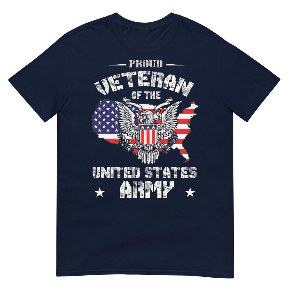 Proud Veteran Of The Us Army Usa Flag Soldier Veteran TShirt S