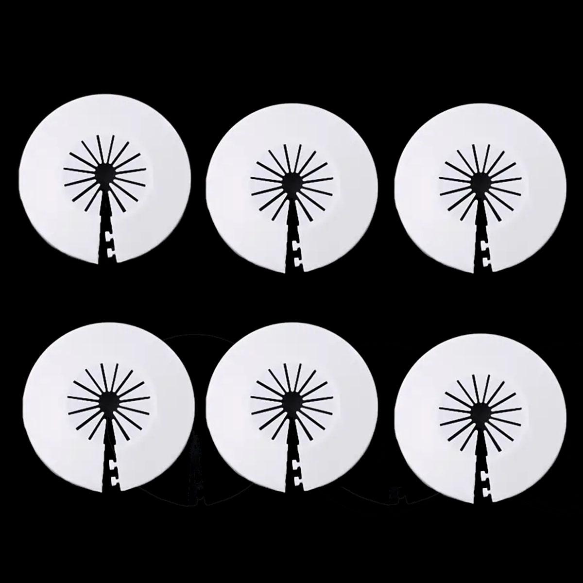 

6 шт. Декоративные крышки для труб, защелкивающиеся декоративные кольца для труб крана для герметизации и сокрытия настенных сантехнических соединений белый