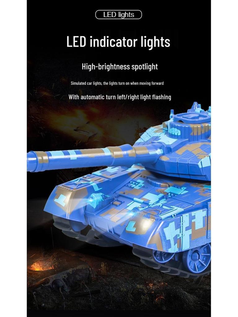 Remote Control Tank with Projectile Firing & Smoke Effect for Kids