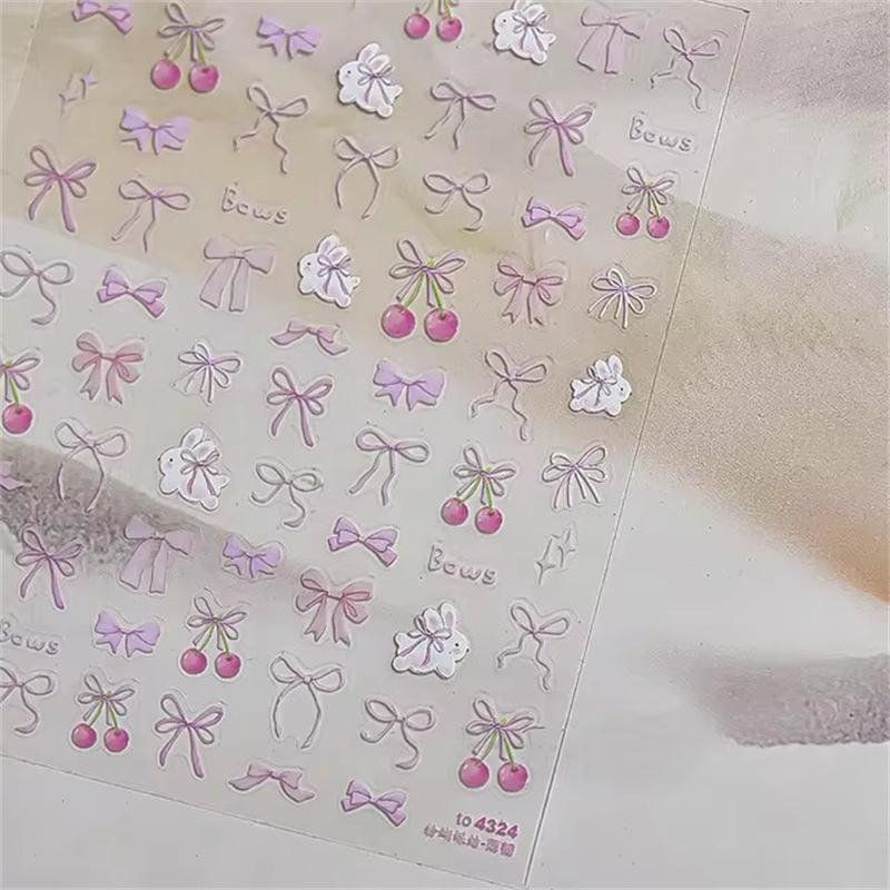 1PCS French Jelly Nail Stickers Dreamy Bubble Meteor Butterfly Star Moon Self Adhesive Stickers For Nail DIY Nail Art Decoration