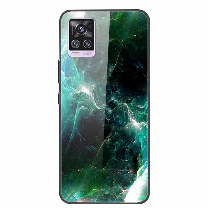 For Vivo V20 Pro Phone Case V 20 Pro Soft Bumper Tempered Glass Hard Back Covers Cases For Vivo V20 Pro Case 6.44" Coque Fundas