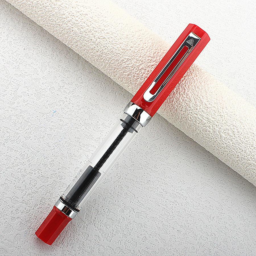 3059 Piston Filling Fountain Pen Acrylic  EF/F/ Nib with Silvery Clip Smooth Writing Office Gift Pen