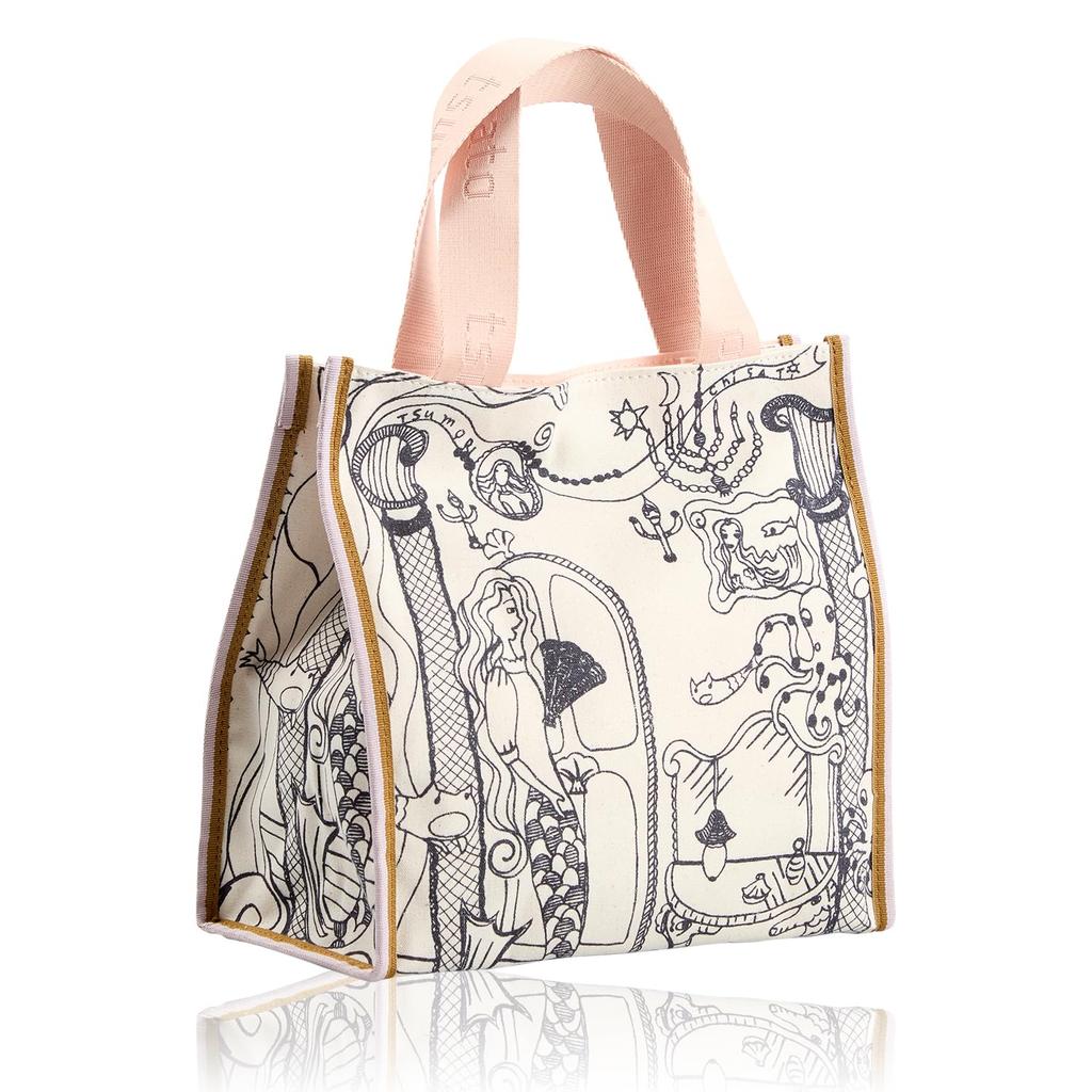 Tsumori Chisato Meerjungfrauen-Zimmer Handtasche, Größe S, Beige Tragetasche