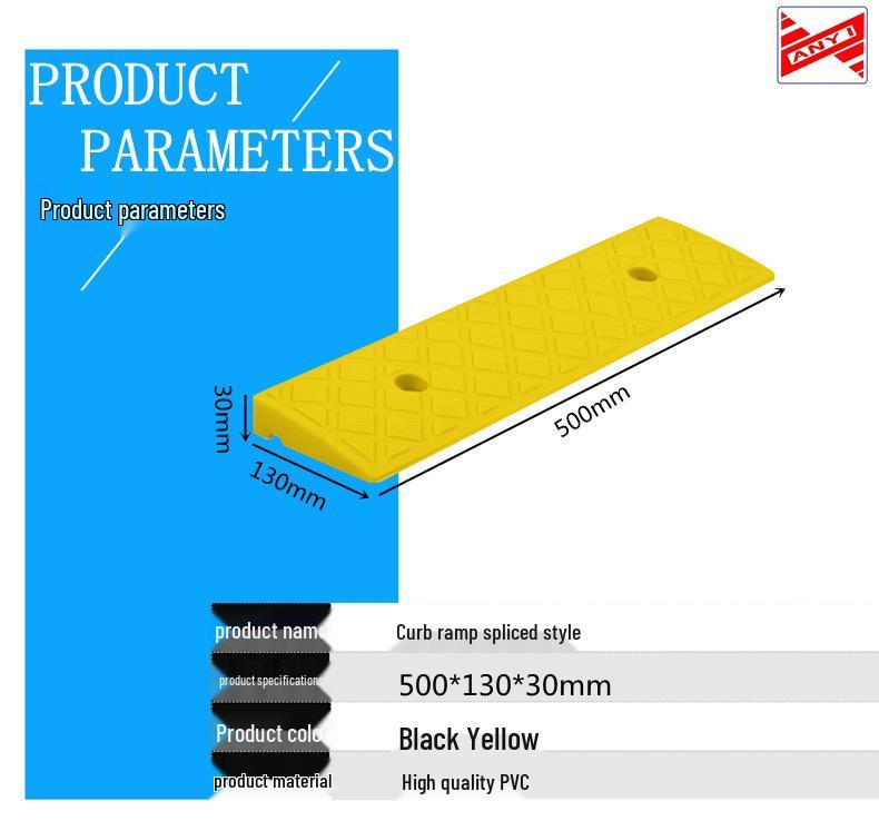 Portable Curb Ramp Triangle Pad for Cars