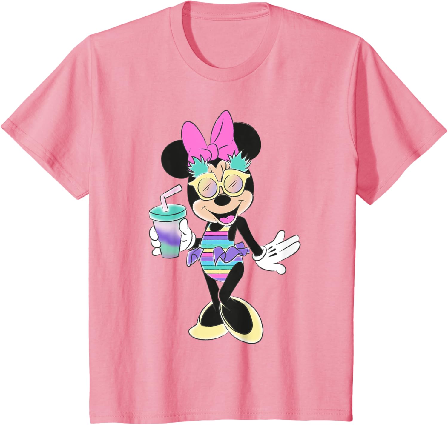 Disney - Minnie Mouse Unicorn Stripes and Pineapples T-Shirt XXXXL