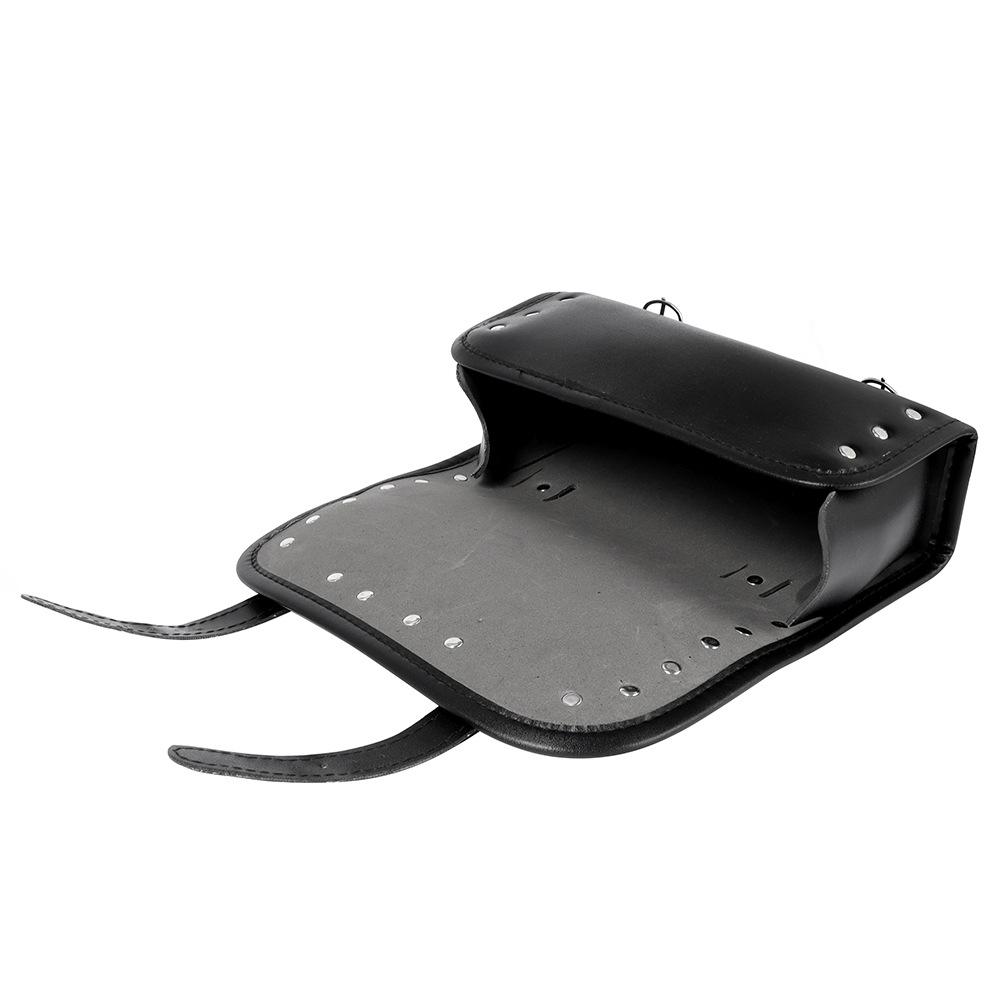 Black Retro Motorcycle Cruiser Tool Bag Tube Shape Handlebar Front Fork Bag Motorcycle Off-road Mini Buckle Hanging Bag Latest