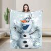 Olaf Frozen cartoon winter sneeuw Deken Warm Gezellig Pluizig Plaid Dekens voor Bank 50x60 Inch Meerdere Maten Sprei