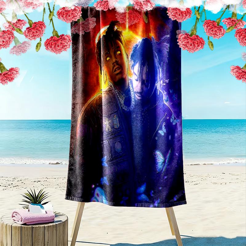 Juice Wrld Legacy: Music Passion beach towel soft Beach towel for vacation photos seaside Outdoor pool towel swim Outdoor picnic beach mat printing