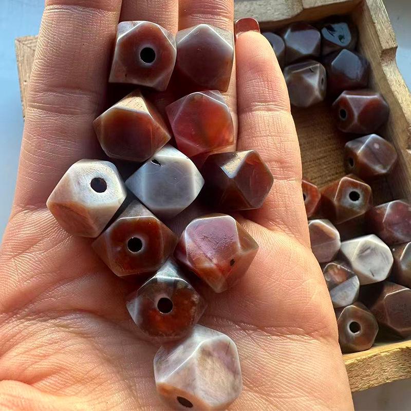 11×12mm Milk Skin Calcified Dragon Scale Agate Beads for DIY Jewelry.