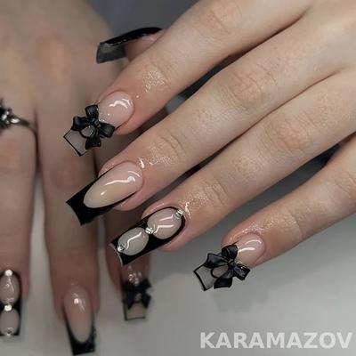 Brown Nail , Fashionable European And American , Wearable Nail Extensions, Ready-made And Detachable Nail .2ml