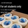 Washi Tape voor Kunststudenten: Kleurafscheidingstape zonder sporen en met lage kleefkracht voor acrylverf en schetsen