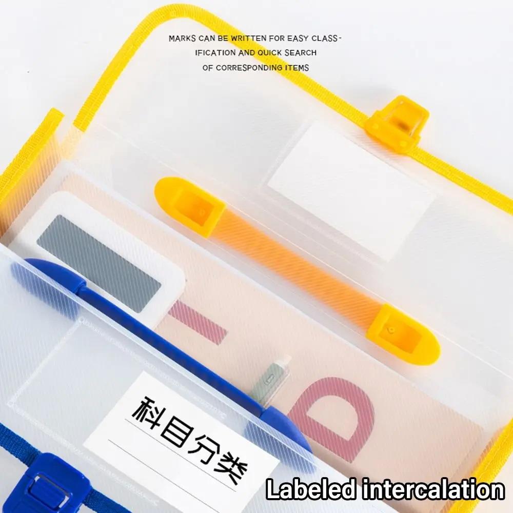 A4 Portable Snap Button File Bag Large-Capacity Document Bag Examination Paper Storage Bag File Organizer School Supplies