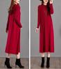 Herbst-Winter 2025 Lockerer Zopfmuster-Wollkleid
