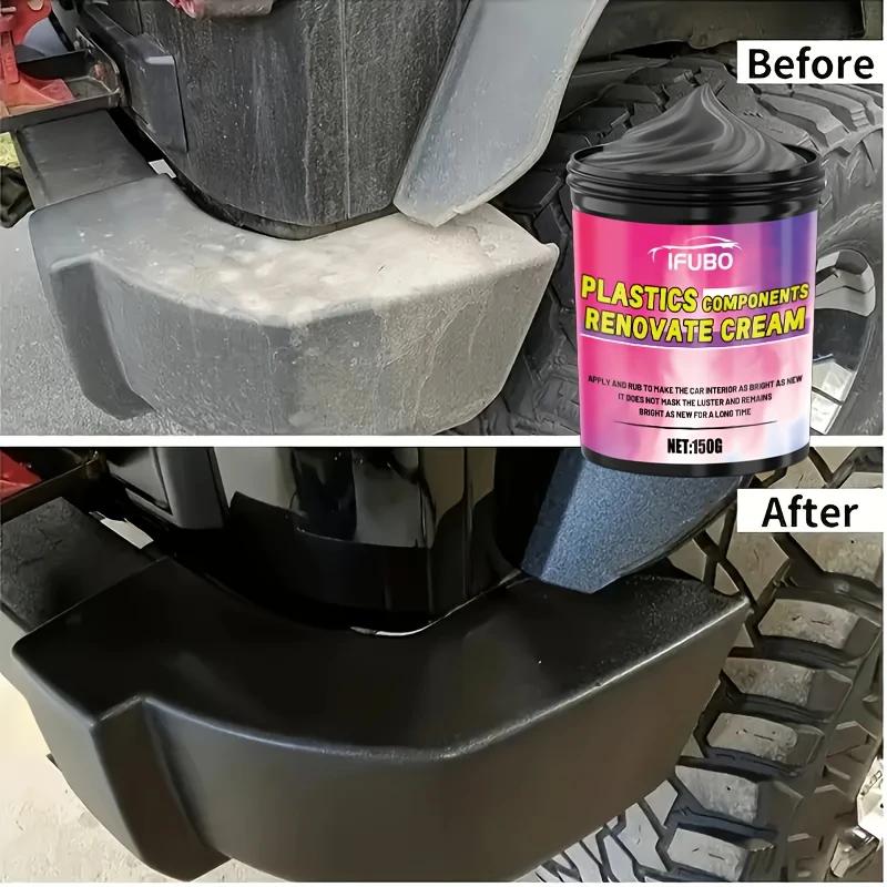 Plastic Coating Renewal Paste, Interior Seat Blackening Maintenance Cream, Tire Gloss Restoration Wax, Repair Aging, Fading