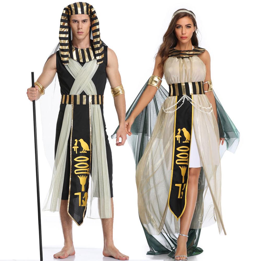 Halloween Ägyptischer Pharao & Griechische Göttin Kostüm für die Bühne