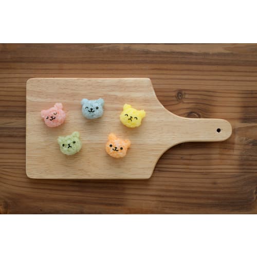 Ernest Character Bento (Onigiri) Mold, Mini Size (For Hand-Eaten Toddlers), Easy-to-Use Metal Shapes (2 Mini Bear Onigiri Shop Shapes), A-77024, a Bra
