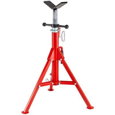 Soporte de trípode para tuberías 4500 lbs Soporte de tubería con cabeza en V para sostener la tubería durante el roscado altura ajustable A302