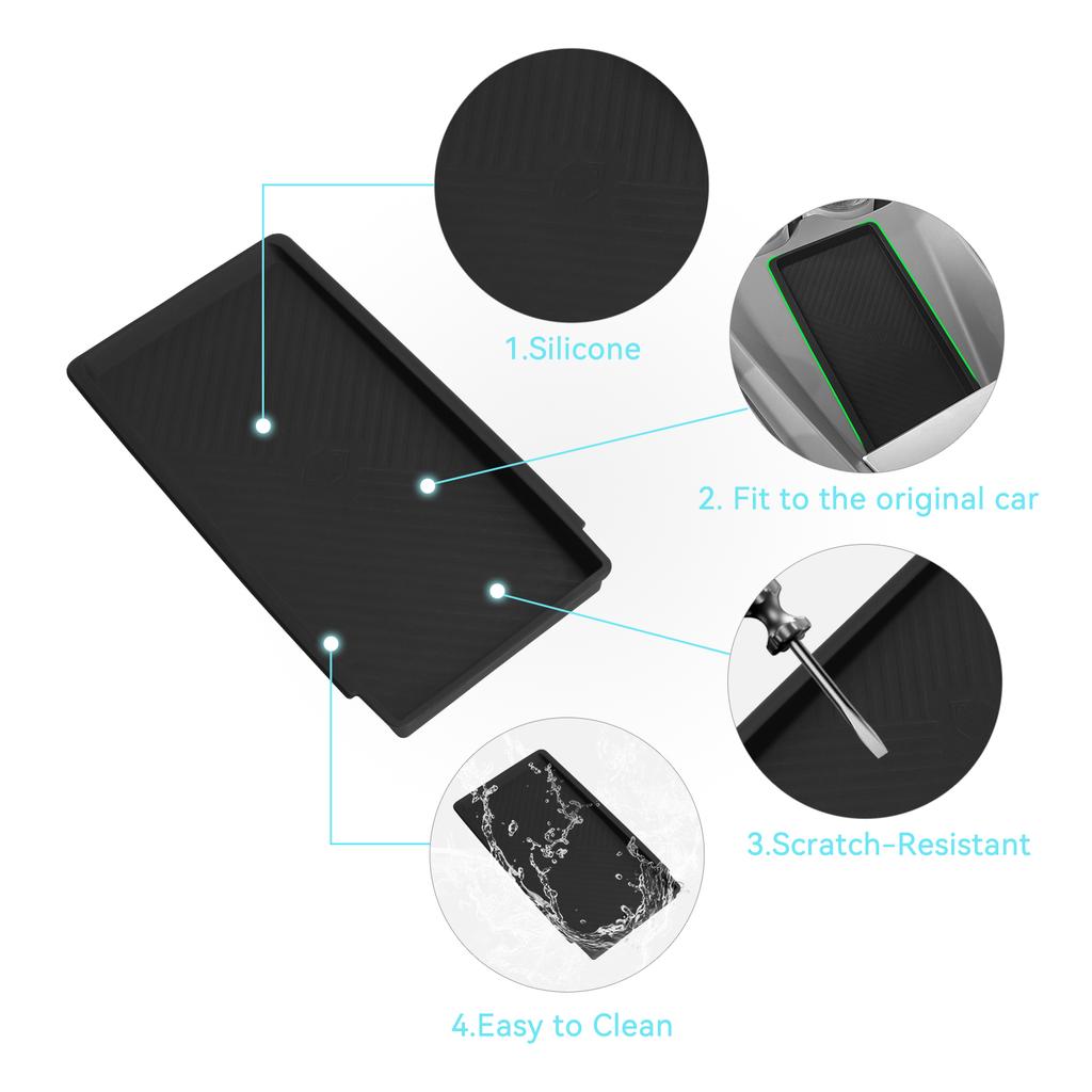 LUCKEASY for Xpeng Mona M03 2024 2025 Car Phone Wireless Charging Pad Accessories Central Control Non-slip Pad Protective Mat
