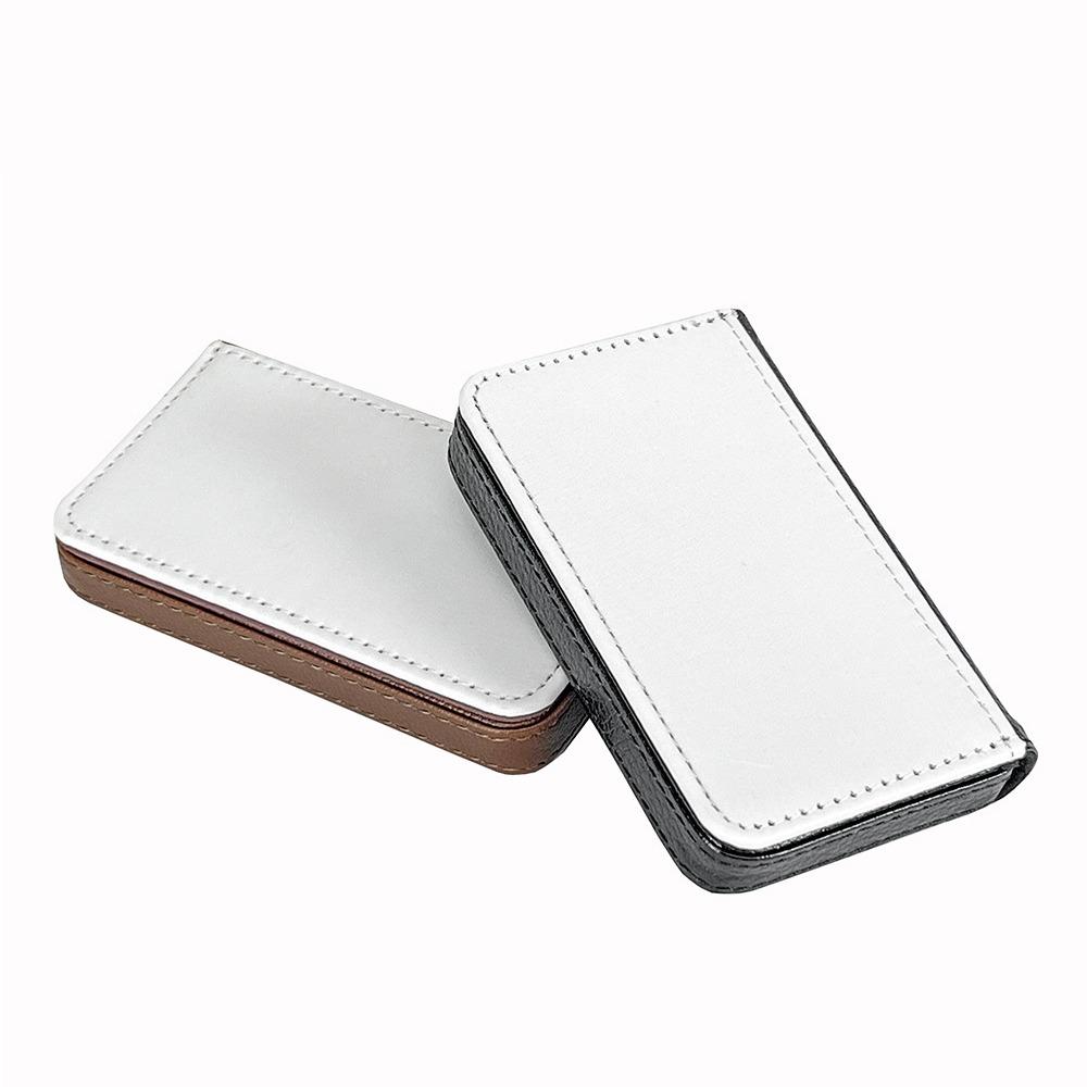 DIY Thermal Dye Sublimation Card Case PU Leather Magnetic Business Card Box Storage Box
