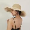Korean Version Tassel big Brimmed Straw Hat, Summer Seaside Vacation Beach Hat, Hollowed Out Design, Sun Hat, Trendy Hat