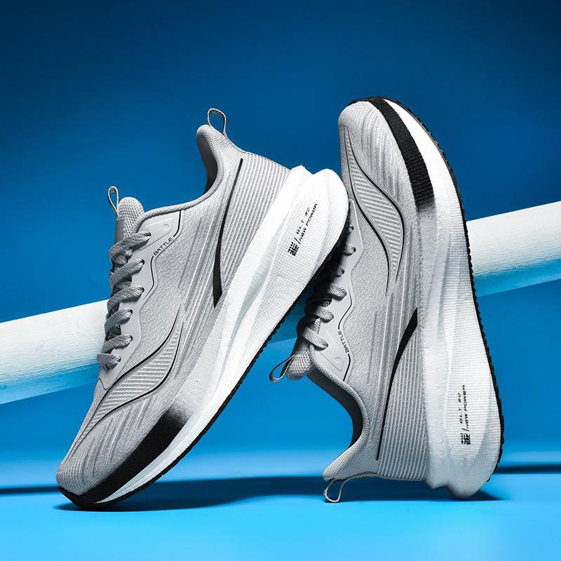 Carbon Board Sports Casual Shoes Men's Shoes Extra Large Size Running Shoes Casual Breathable Men's Sports Shoes Popcorn