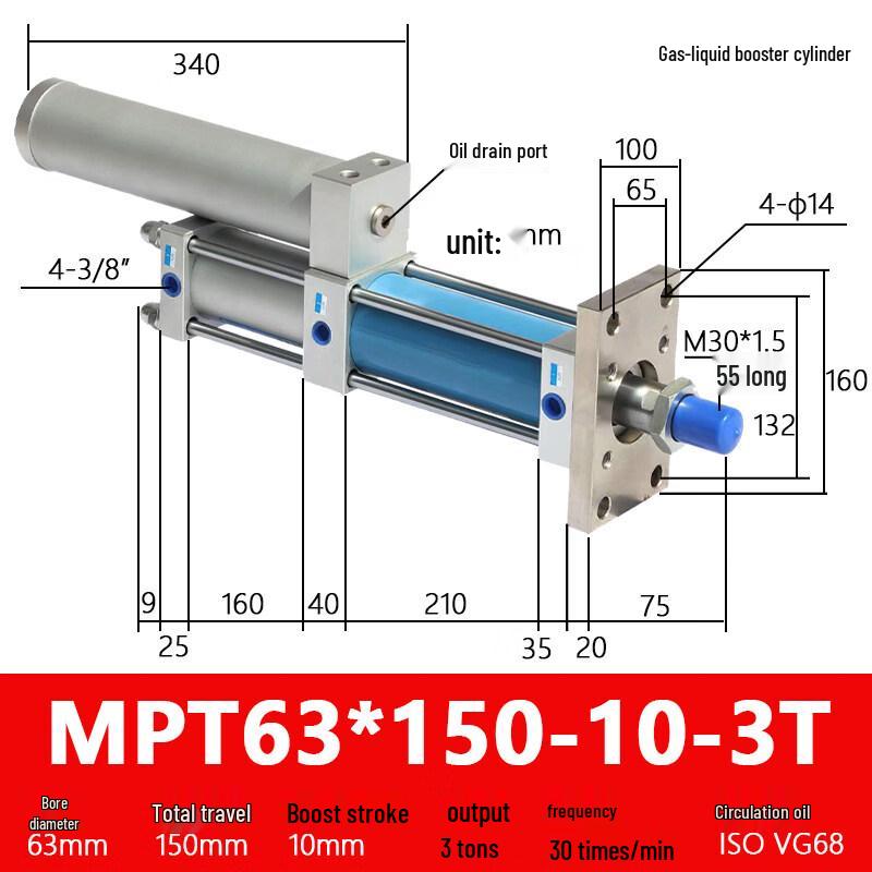 

Rongyu MPT Air-Liquid Booster Cylinder
