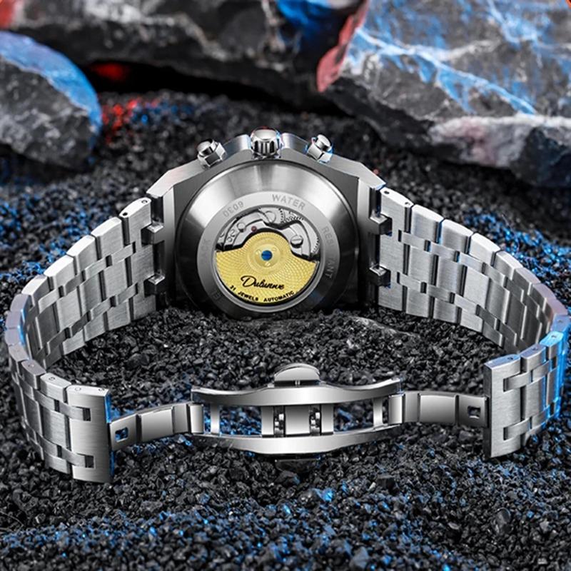 Men Mechanical Wristwatch Automatic Man Luxury Moon Phase Watches Male Casual Waterproof Business Luminous Clock