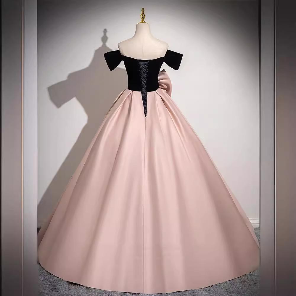 Evening dress skirt feeling French banquet light luxury niche pink princess bar mitzvah host performance dress graduation dress