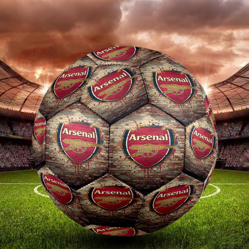 Arsenal F.C Print Size 5 Soccer Ball, Standard Match Football for Sports Game and Team Practice, Ideal Gift for Soccer Fans