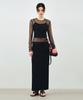 MONGDOL Foldable Banding Long Skirt Black Mdsk034Black