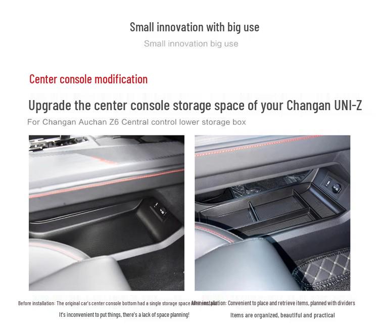 Changan UNIZ Center Console Lower Storage Box Organizer