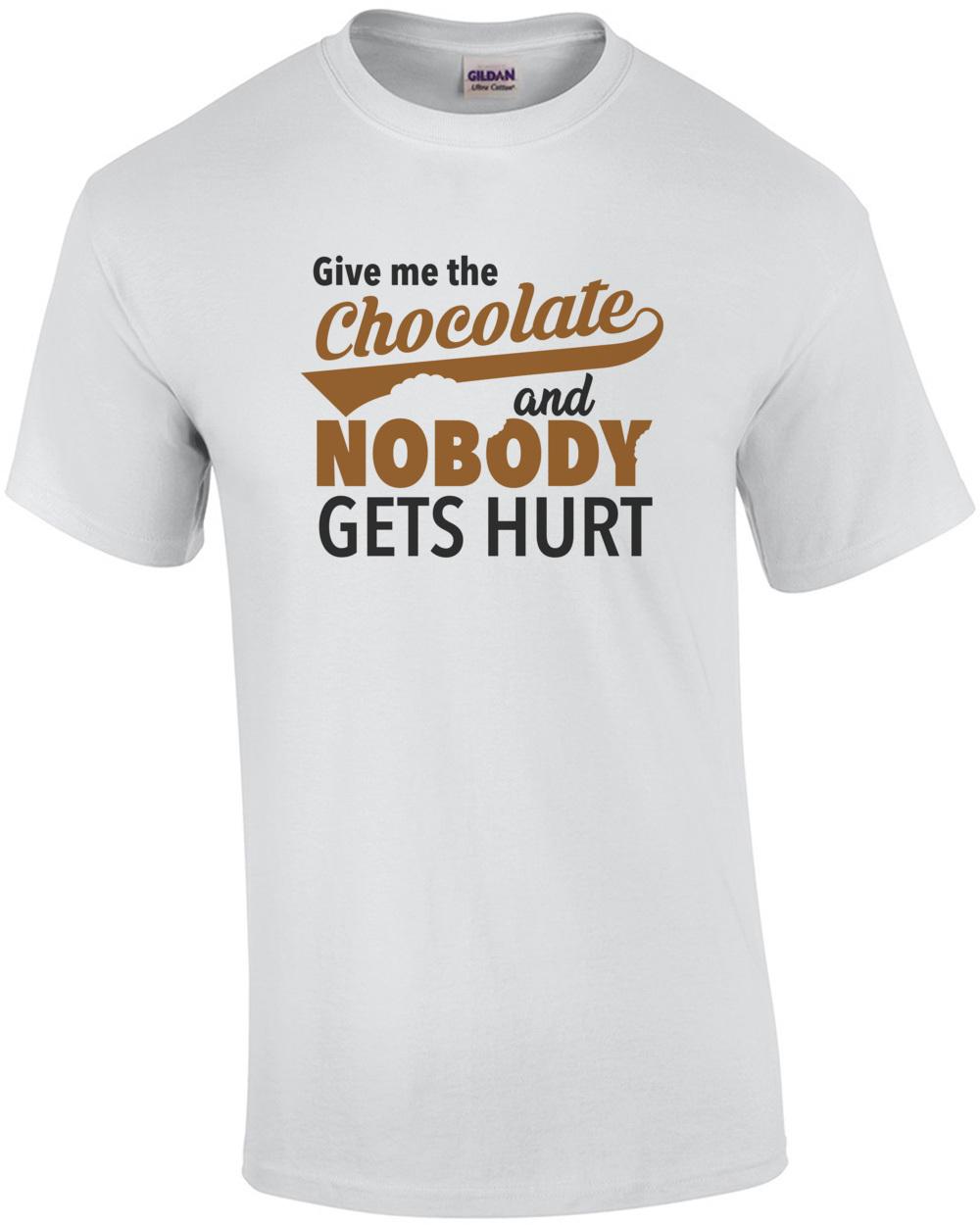

Give me the chocolate and nobody gets hurt - chocolate t-shirt Unisex T-Shirt S