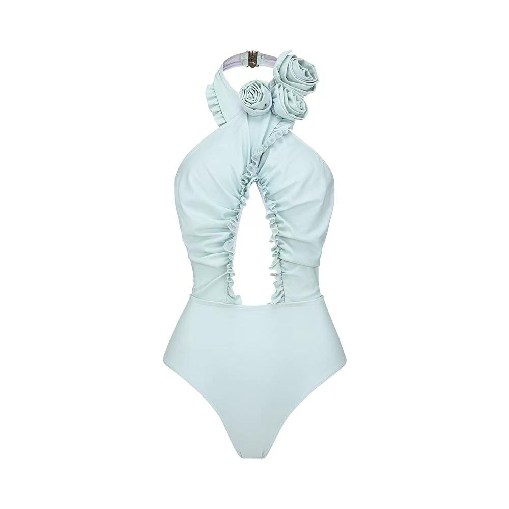 2024 Fashion Floral Bikini Set & Sun Protection Beach Dress
