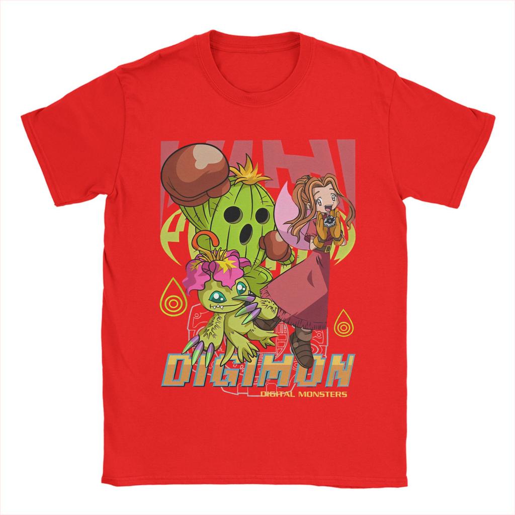 Unisexs Digimon Lilimon Tachikawa Mimi T Shirts Adventure Anime Pure Cotton Merchandise Novelty Short Sleeve Tee Gift Tshirts