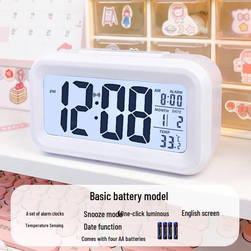 Smart Multi-functional Desktop Alarm Clock with Mute Mode and Long Battery Life