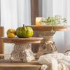 French Wood Tray Multifunction Fruit Tray Wear Resist Vintage Carved Ornament for Wedding Photography Prop Decorations Crafts